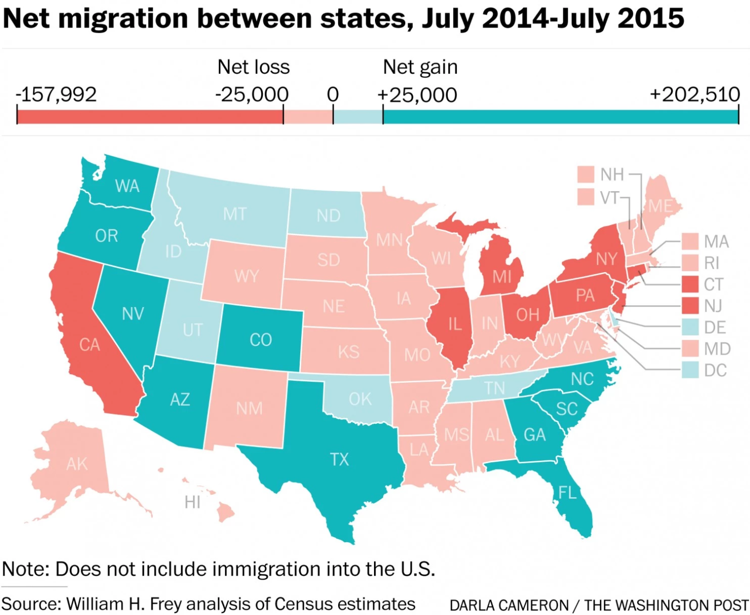 The States People Really Want to Move to and Those They Don't The