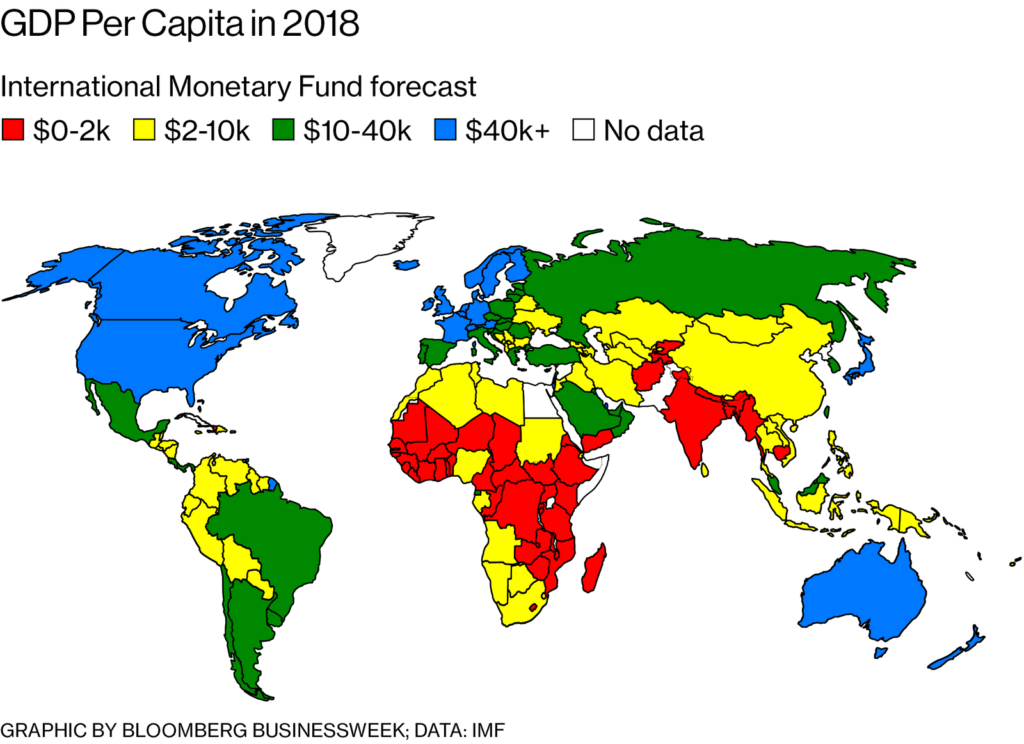 Mapa Mundi Del Pib Per Cápita En 2018 Foros De Economía Hipotecas Y 2366