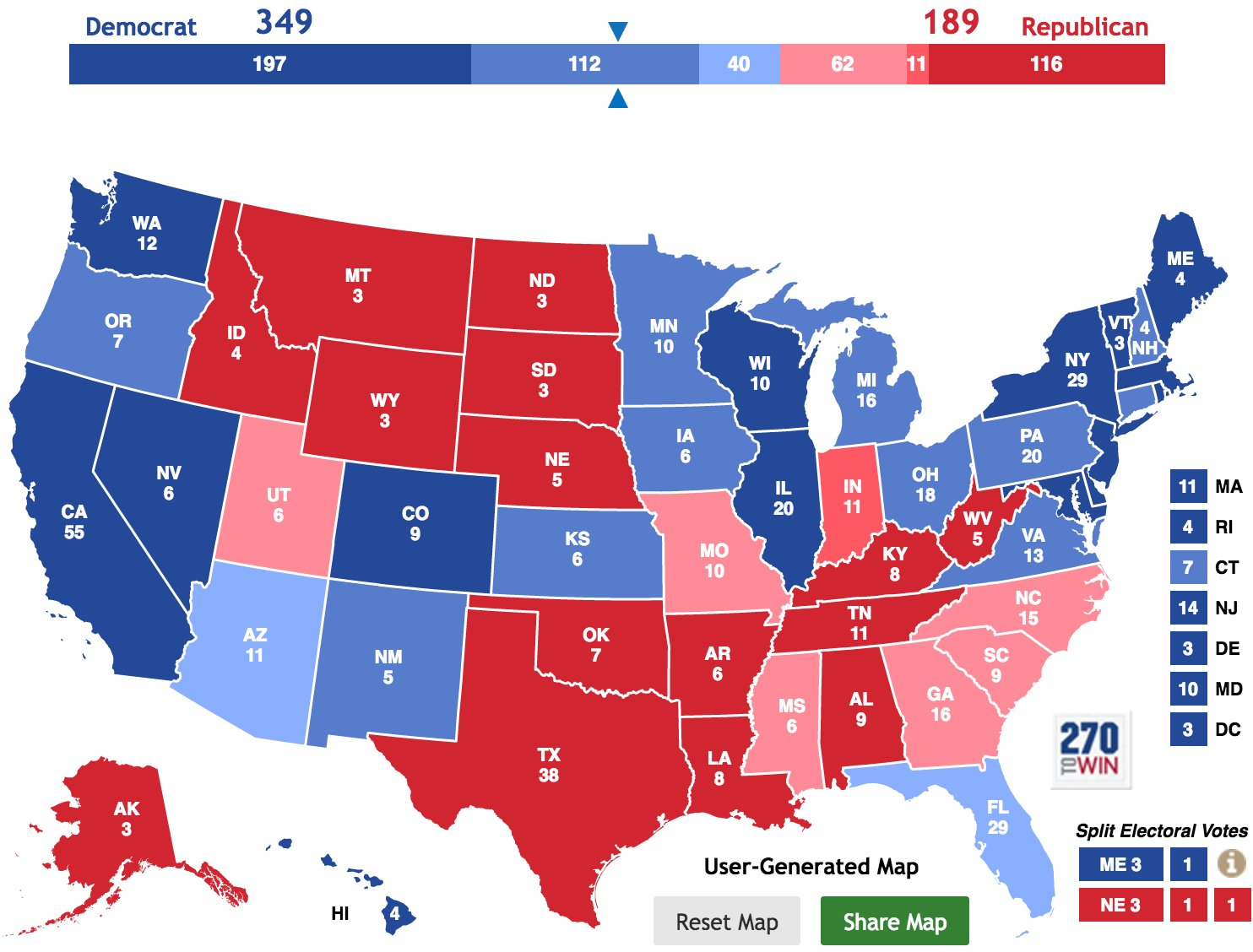 Benchmark Politics: Electoral College Map - The Big Picture