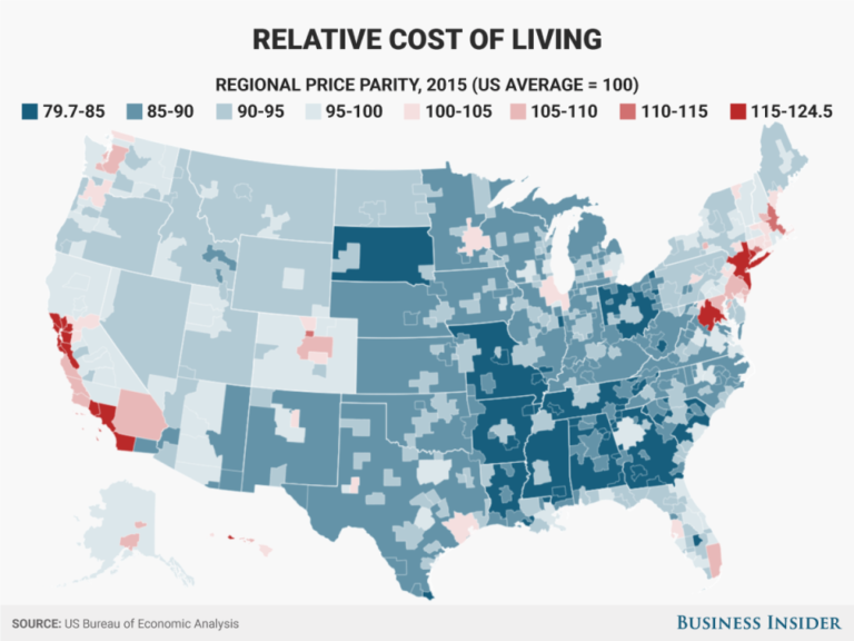 Most and Least Expensive Places to Live in America The Big Picture