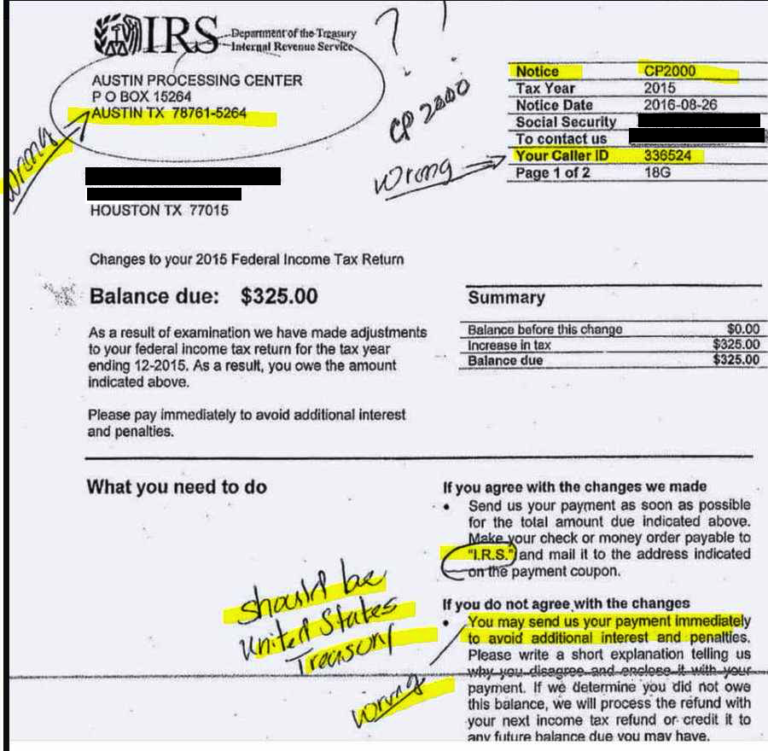 Beware – Fake IRS Letter Scam  The Big Picture